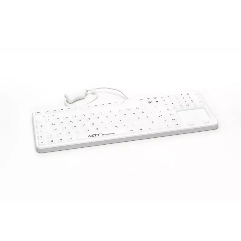Tastatūra GETT Cleantype Prime Touch+ USB Šveices balta