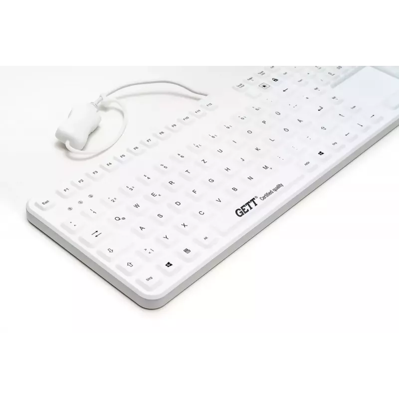 Tastatūra GETT Cleantype Prime Touch+ USB Šveices balta