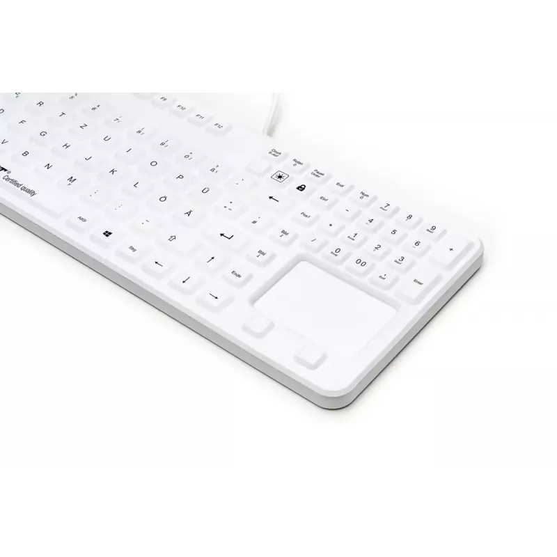 Tastatūra GETT Cleantype Prime Touch+ USB Šveices balta