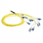 ACT 50 m vienmodas 9/125 OS2 priekšterminēts šķiedru kabelis 24F LC Polarity Twist