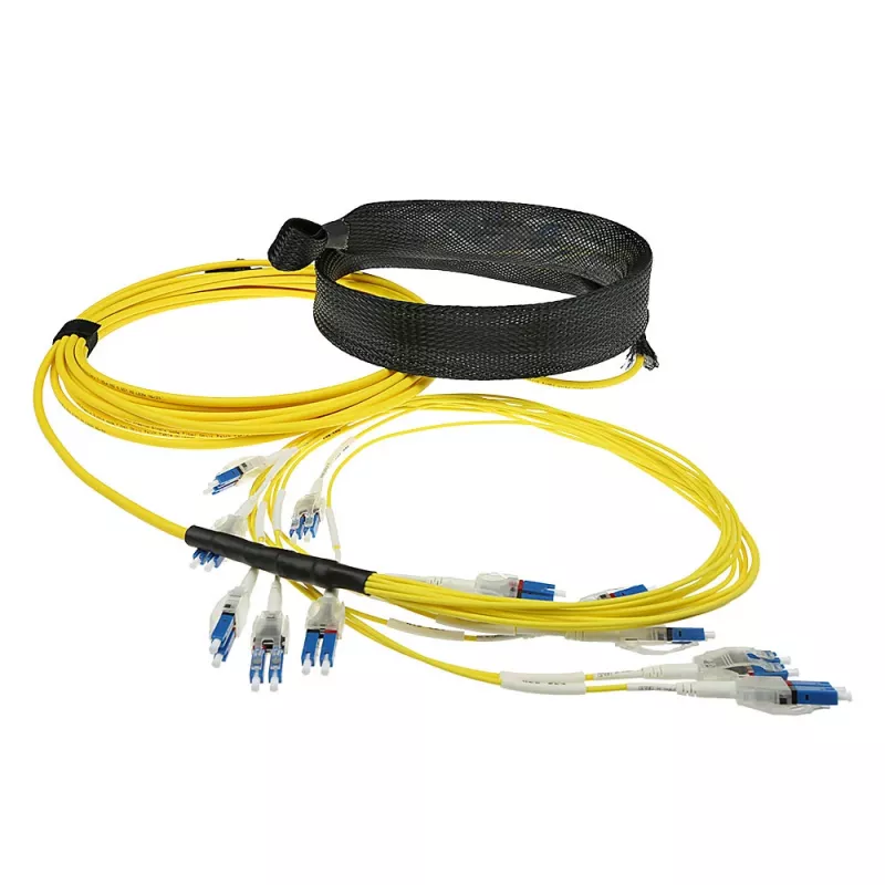 ACT 50 m vienmodas 9/125 OS2 priekšterminēts šķiedru kabelis 24F LC Polarity Twist