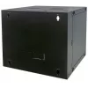Intellinet 19 collu tīkla skapis - sienas montāža (divu sekciju veramās durvis), 6U, 600mm dziļš, melns, plakanpakotne, maks. 30kg, izvelkams, lai piekļūtu aizmugurei, lietderīgais dziļums 385mm, sienas montāžas daļas nav iekļautas