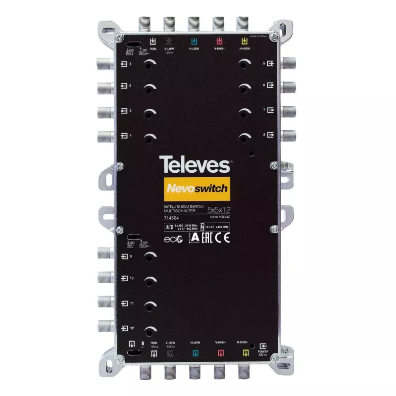 Satelītu multiswitch Televes MS512C