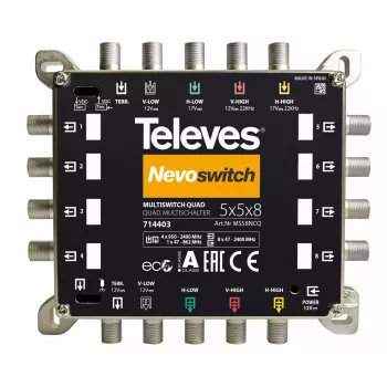 Satelītu multiswitch Televes 714403 5 ieejas 13 izejas