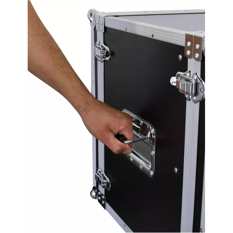Transporta kaste Flight case Roadinger 30107270 MDF Melns Sudrabs 10.6 kg
