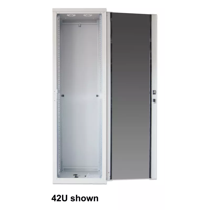 Intellinet 19 inch tīkla skapis - brīvi stāvošs (Basic), 42U, 600x800mm (platums x dziļums), pelēks, plakanpakā, maks. 600kg, viena punkta durvju slēdzene, viena slēdzene uz sānu paneli, lietderīgais dziļums 123 līdz 573mm, statnis, IP20, tērauds