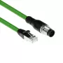 ACT Industrial sensora kabelis 15m M12A 8-pin vīrietis uz RJ45 vīrietis, Ultraflex SF/UTP TPE, ekranēts