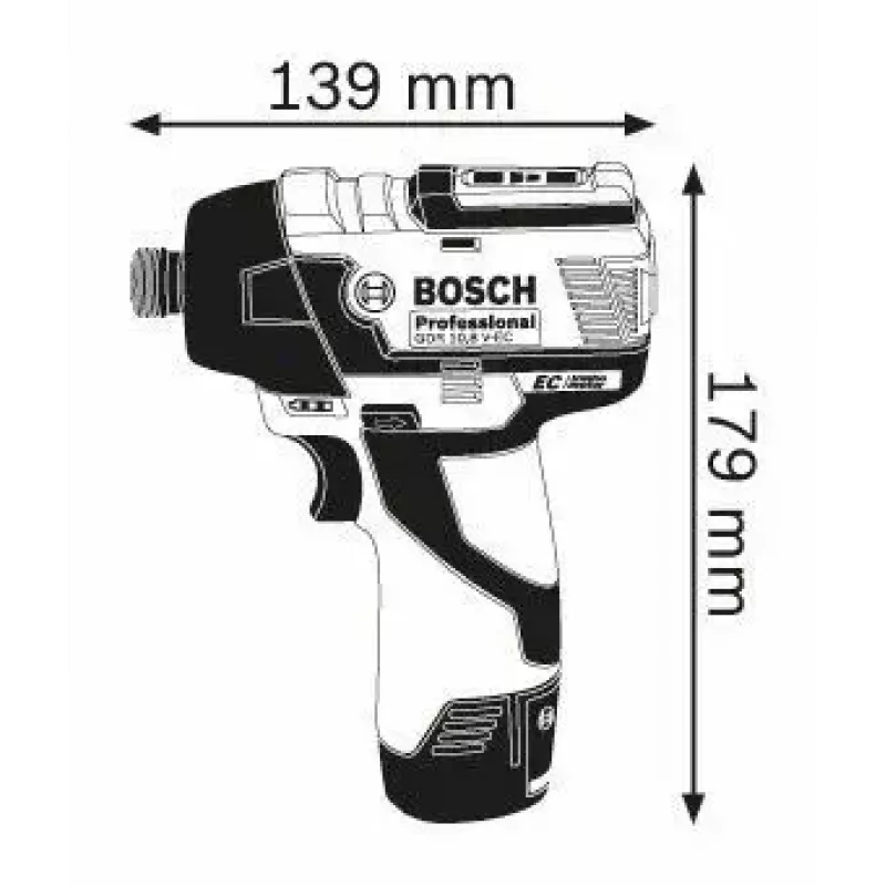 Impulsskrūvgriezis Bosch GDR 12V-110 Professional 1/4 collu 110 N⋅m 10.8 V