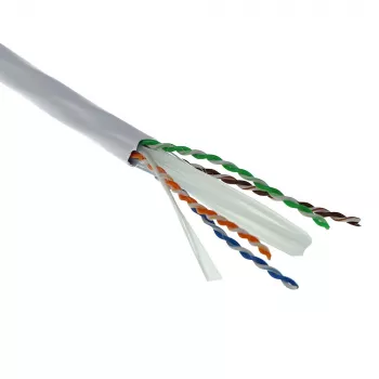 ACT Cat 6A U/UTP cietā instalācijas kabelis, PVC Eca 23AWG pelēks 305 metri
