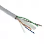 ACT Cat 6A U/UTP cietā instalācijas kabelis, PVC Eca 23AWG pelēks 305 metri