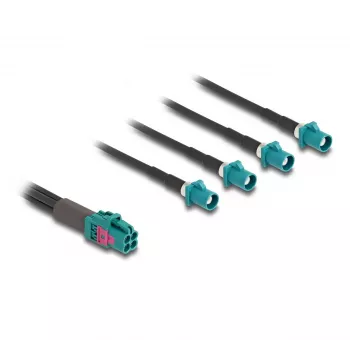 DeLOCK kabelis Mini FAKRA Z ligzda quad uz 4 x FAKRA Z spraudnis A-Type 1m
