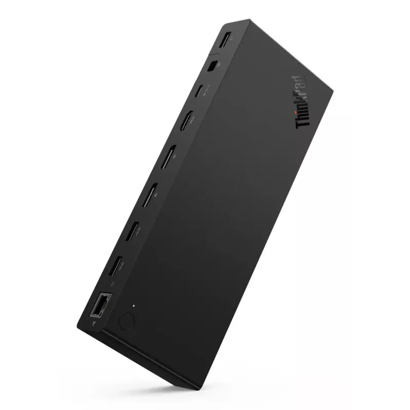 Docking stacija Lenovo ThinkPad USB4 Smart Dock 5500 — vadu USB4, 65W PD, Gigabit Ethernet, 4K@30Hz, 100W barošanas bloks, Eclipse Black
