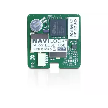 USB GPS uztvērēja modulis Navilock NL-651EUSB — 50 kanāli, USB interfeiss, jutība -160 dBmW, 30×30×7.9 mm