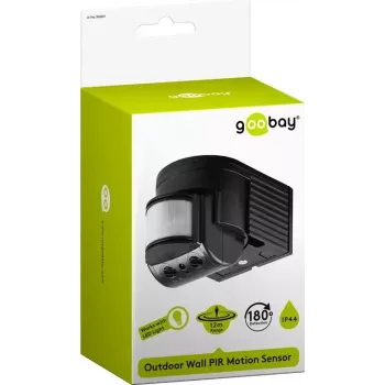 Goobay 96001 sienas sensors (PIR) melns