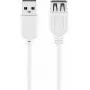 USB 2.0 Hi-Speed pagarinājuma kabelis Goobay 96198 1,8m Balts