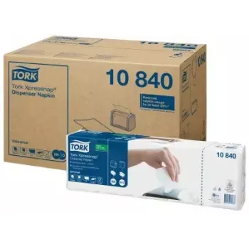 Tork 10840 baltas vienkārtas papīra salvetes, standarta locījums