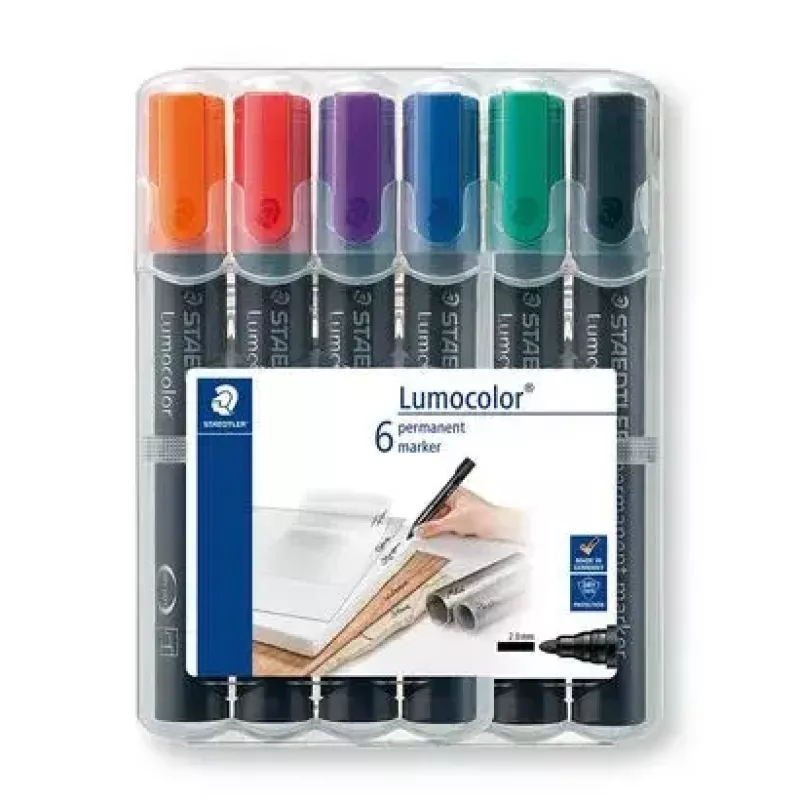 Pastāvīgais marķieris Staedtler Lumocolor 352 Bullet Tip 6 gab.