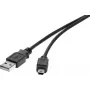 USB kabelis Renkforce RF-4455804 0,15m USB A Mini-USB B Melns