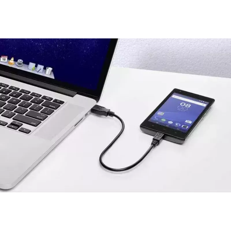 USB kabelis Renkforce RF-4463073 0,15m USB A Micro-USB B Melns