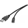 USB kabelis Renkforce RF-4463073 0,15m USB A Micro-USB B Melns