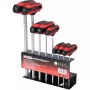 Sešstūra atslēgu komplekts ar T-veida rokturi KS Tools 158.8130 — 8 gab., īsā svira, kopējais svars 1,08 kg