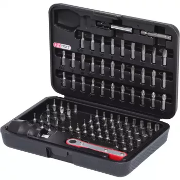 Skrūvgrieža uzgaļu komplekts KS Tools 911.2080 99 gab. Niķeļa sešstūra 25 mm