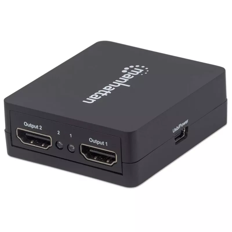 Manhattan HDMI Splitter 2 portu, 1080p, melns