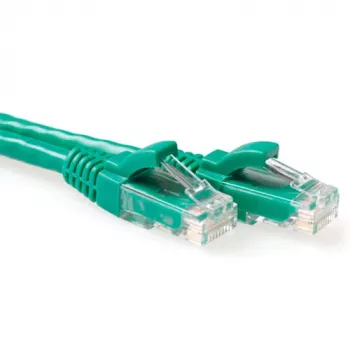 ACT Green 15 m U/UTP CAT6 tīkla kabelis ar RJ45 savienotājiem, bezķepīgs
