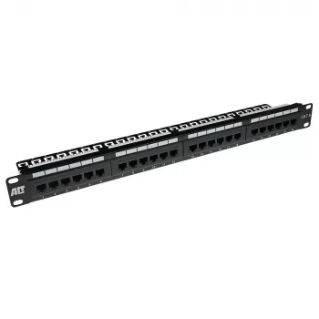 ACT Patchpanel CAT 6 UTP 24-portu ar kabeļu pārvaldības stieni