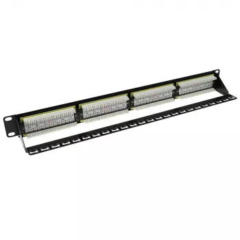 ACT Patchpanel CAT 6 UTP 24-portu ar kabeļu pārvaldības stieni