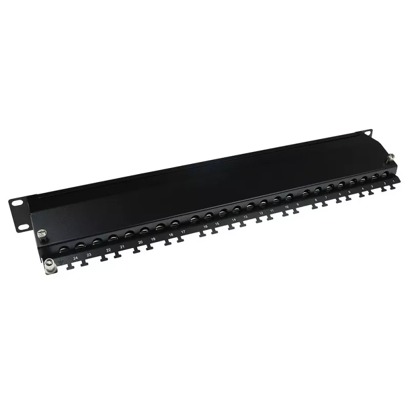 ACT Patchpanel 24-portu ekranēts CAT6A ar vāku CAT6A