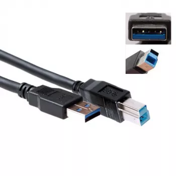 USB kabelis ACT USB 3.2 Gen1 A vīrišķais - USB B vīrišķais 3,00 m