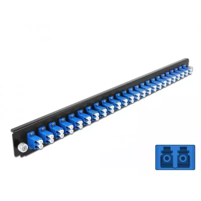 Priekšējais panelis Splice Box DeLOCK 43357 24 portu LC Duplex zils