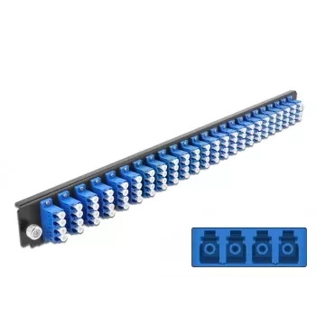 Splice Box Front Panel DeLOCK 19 inch 24 portu LC Quad zils