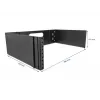 DeLOCK 19 inch sienas stiprinājuma plaukts 3U salokāms melns