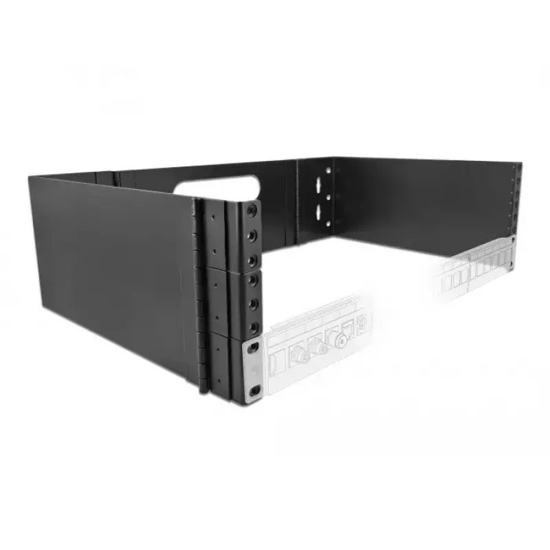 DeLOCK 19 inch sienas stiprinājuma plaukts 3U salokāms melns