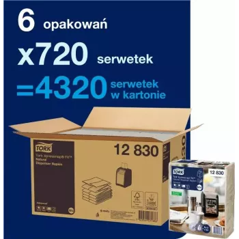 Papīra salvetes Tork 720 Xpressnap Fit 12830 baltas 1-slāņa