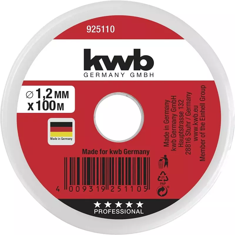 KWB 925110 Mūrnieka aukla 100m Neilons Zaļš 1.2mm