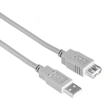 USB kabelis Hama 00200906 3 m USB A Pelēks USB 2.0 0.48 Gbit/s