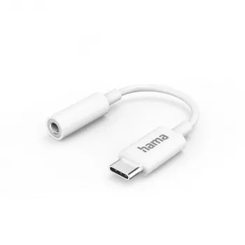 Hama 00201524 audio kabelis USB-C uz 3.5mm balts