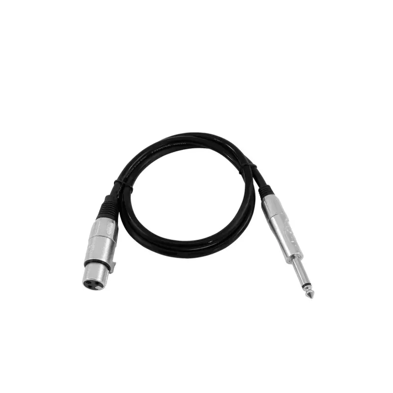 Audio kabelis XLR 3-pin sievišķais uz 6,35mm vīrišķo 0,9m Omnitronic 3022516L
