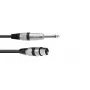 Audio kabelis XLR 3-pin sievišķais uz 6,35mm vīrišķo 0,9m Omnitronic 3022516L