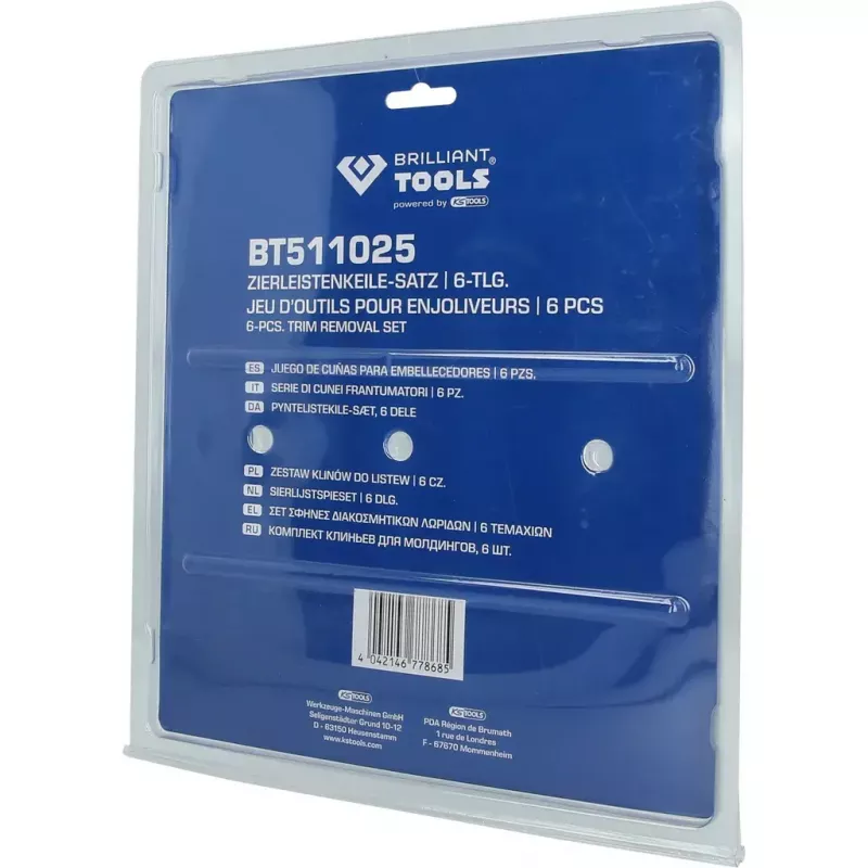 Brilliant Tools BT511025 automobiļu apdares daļu noņemšanas komplekts, 6 gab., 244 g