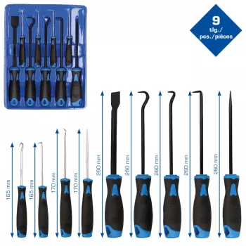 Brilliant Tools BT542010 9-daļīgs komplekts vārpstu blīvju un O-gredzenu noņemšanai