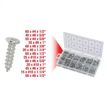 Skrūvju/Bultskrūvju komplekts KS Tools 970.0430, 550 gab., ISO 7050