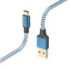 Hama Reflective USB kabelis USB 2.0 1.5 m USB A USB C Zils