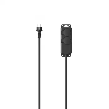Hama 00223061 pagarinātājs 2 m 2 AC kontaktligzdas Āra Melns