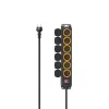 Hama 00223065 pagarinātājs 2 m 6 kontaktligzdas Āra melns
