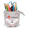 Mīksts penālis Herlitz Kitty, poliesters, pelēks/rozā/balts