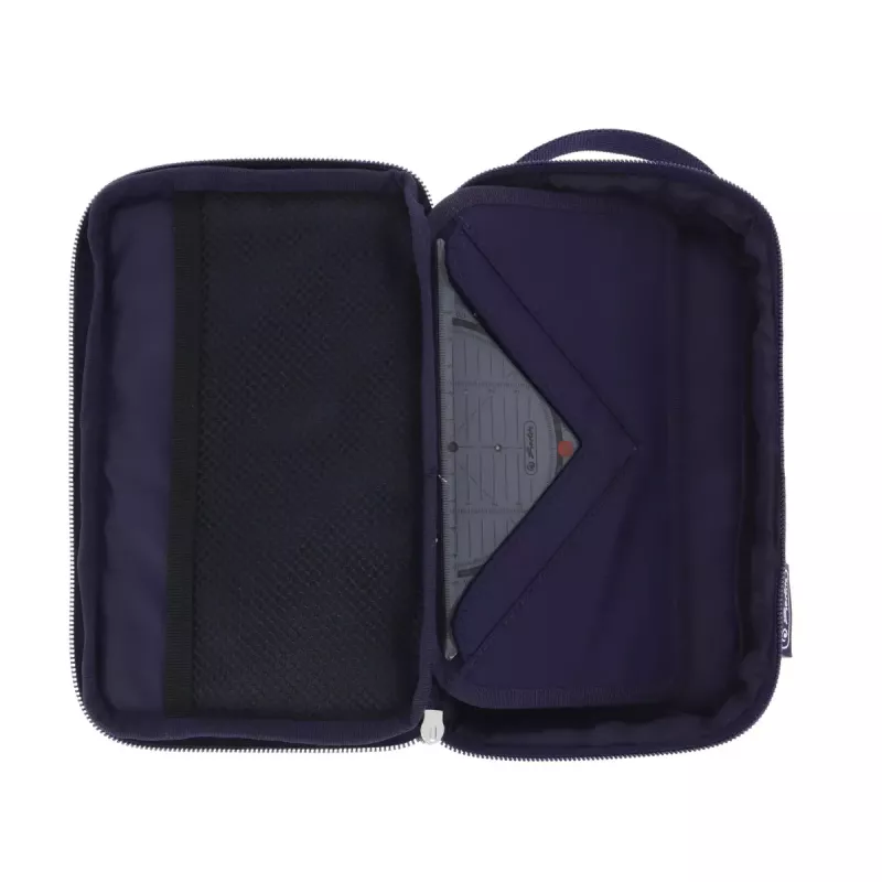 Penālis Herlitz 2 Go CamoPurple Poliesters Zils Purpurs 210x130x60mm